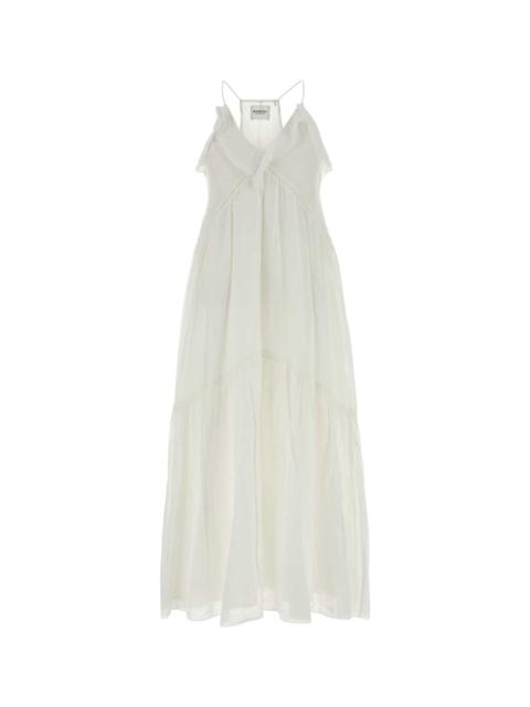 White Cotton Blend Vasma Dress