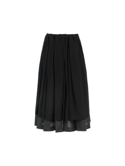 Comme Des Garçons Layered Pleated Midi Skirt