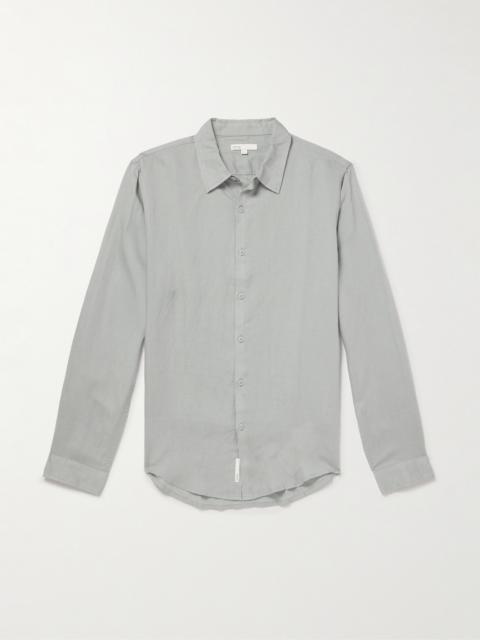 onia Air Spread-Collar Linen and Lyocell-Blend Shirt