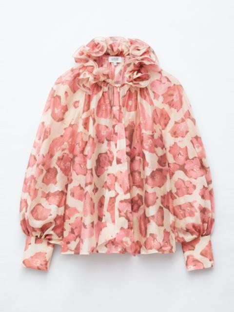 & Other Stories Ruffle Neck Voluminous Blouse