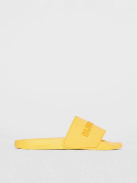 Burberry Embossed Logo Slides