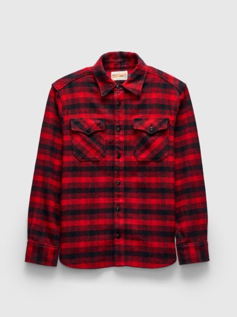 FREENOTE CLOTH Scout Shirt in Furnace Red Plaid