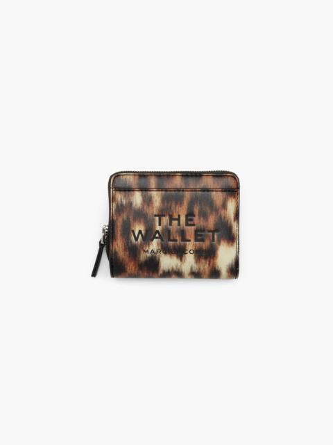 Marc Jacobs LEATHER MINI COMPACT WALLET IN LEOPARD