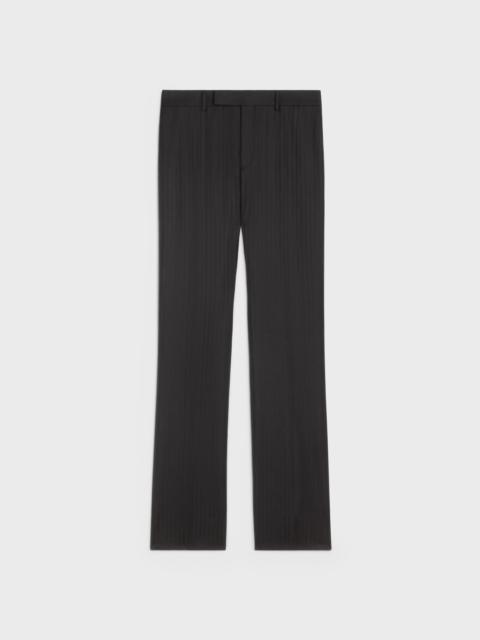 CELINE FLARED CROPPED PANTS IN STRIPED WOOL