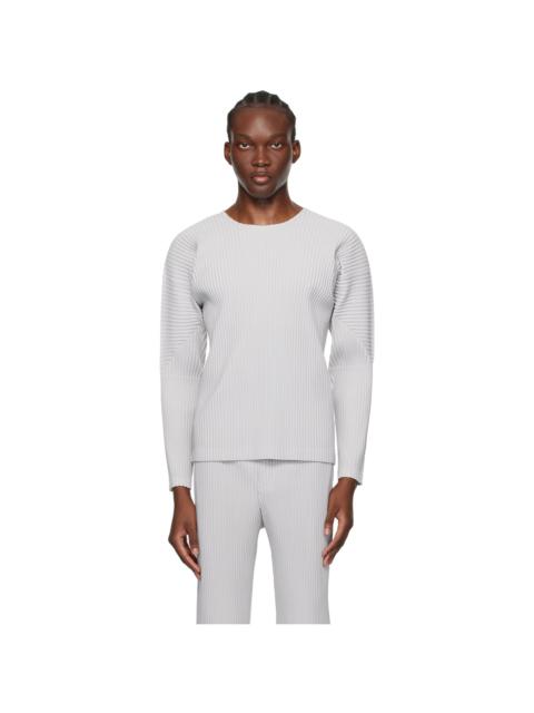 ISSEY MIYAKE Gray Basics Long Sleeve T-Shirt