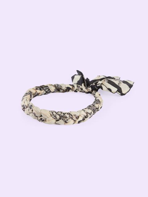 GUCCI Roi soleil print silk headband