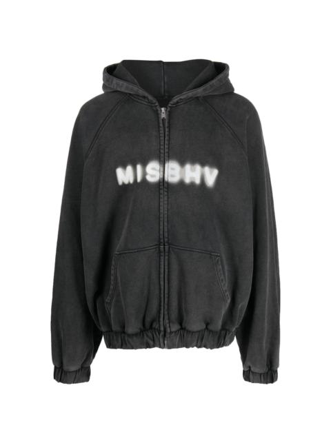 MISBHV logo-print zip-up hoodie