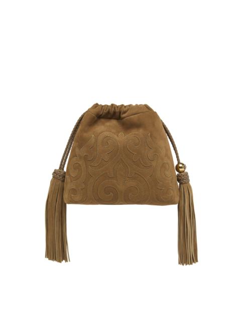 Etro Women's Kalispera Extra-Small Suede Shoulder Bag - Ochre