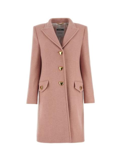 Moschino Powder pink wool blend coat