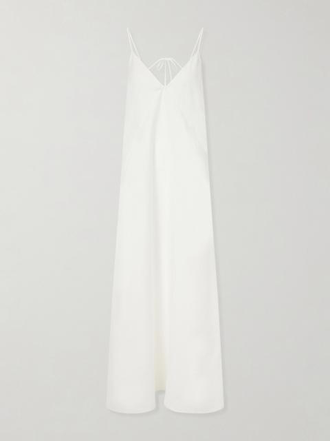 Another Tomorrow Linen-canvas Maxi Dress