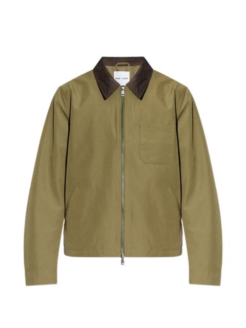 SAMSØE SAMSØE Sarobin Z chest-pocket contrastong-collar jacket