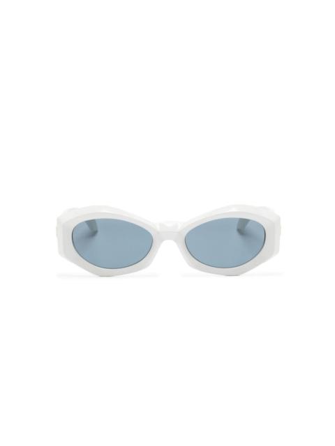 oval-frame sunglasses