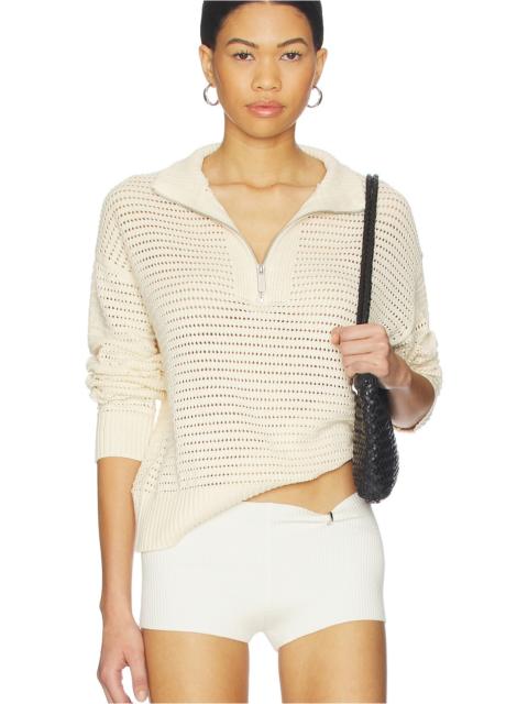 SANCTUARY Open Knit 1/2 Zip Sweater
