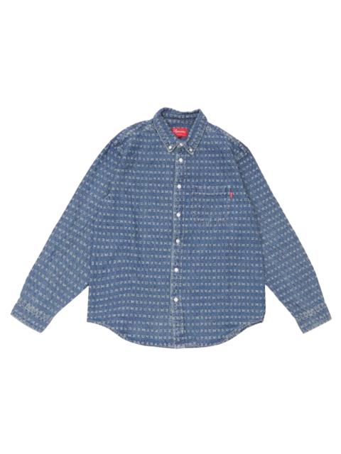 Supreme Supreme Jacquard Logos Denim Shirt 'Blue'
