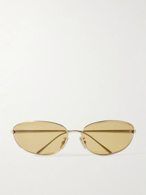 Loewe Oval-frame gold-tone sunglasses Gold