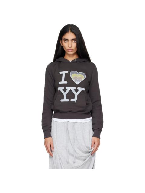 OPEN YY Gray 'I Love Yy' Hoodie