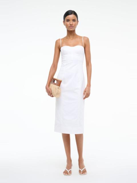 STAUD STAUD WHITNEY DRESS WHITE