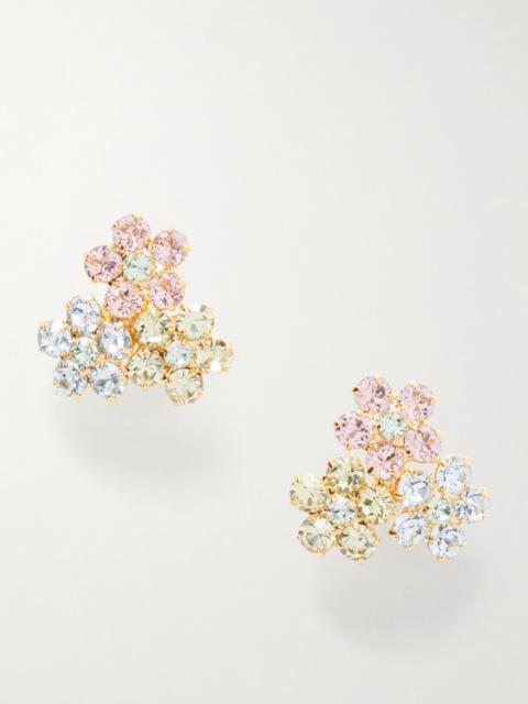 Jennifer Behr Violet Silver-tone Swarovski Crystals Earrings