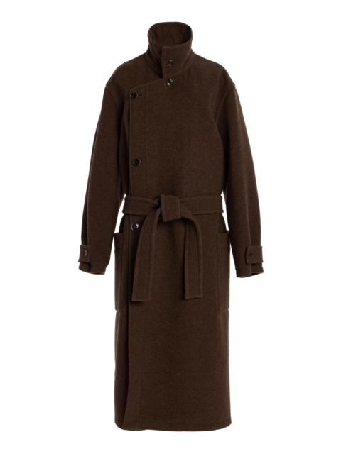 Lemaire Wool Wrap Coat brown