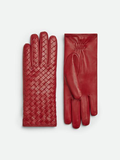 Bottega Veneta Leather Intrecciato Gloves