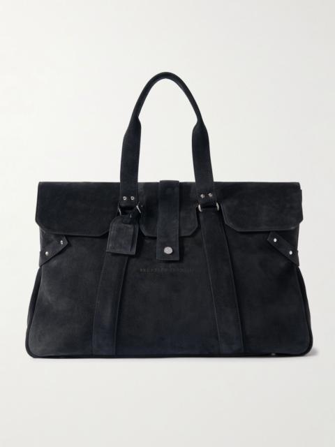 Brunello Cucinelli Suede Weekend Bag Black