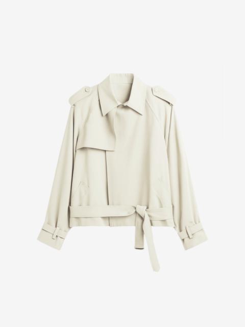 The Frankie Shop Elva Fluid Short Trench - Ivory