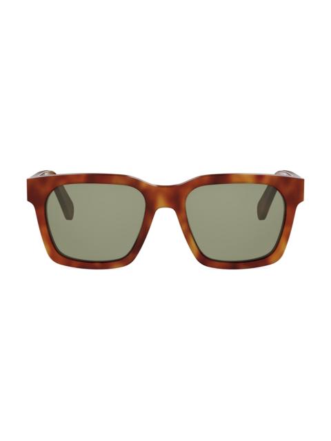CELINE Men's 3 Dots 54MM Geometric Sunglasses - Red Havana And Green