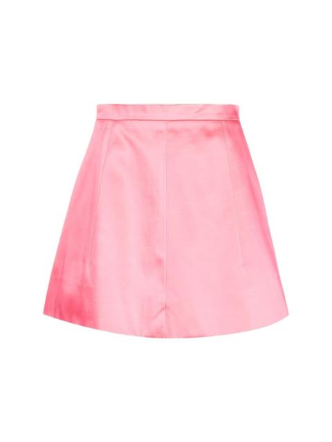 A-line satin mini skirt