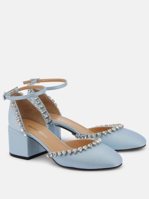 MACH & MACH Audrey 55 embellished satin pumps