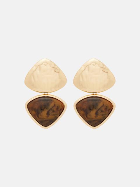 self-portrait Embellished drop earrings