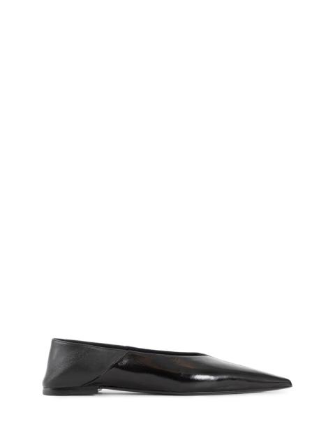 SAINT LAURENT Carolyn Leather Ballet Flats