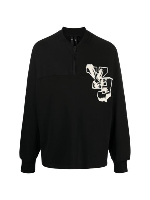 logo-patch organic-cotton sweatshirt