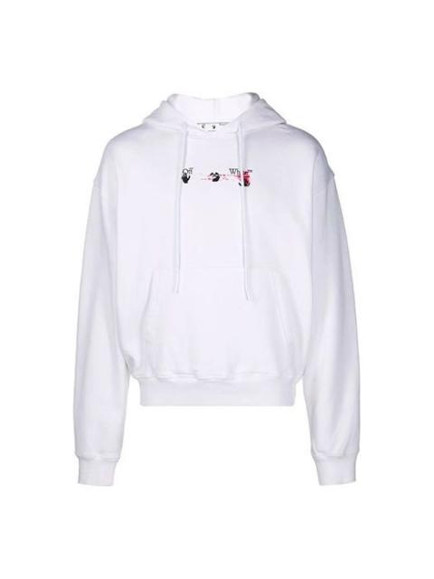 Off-White Men's Off-White FW21 Arrow Pattern Alphabet Printing Solid Color Loose Fit White OMBB037F21FLE015013