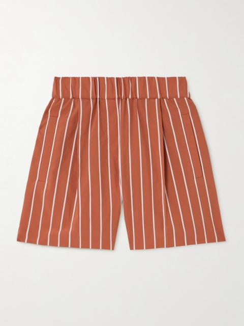Brunello Cucinelli Striped Cotton-blend Poplin Shorts