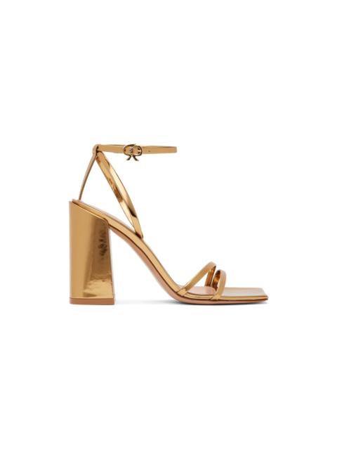 Gianvito Rossi Gold Metallic Heeled Sandals