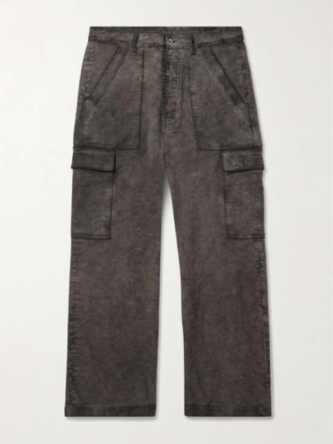 Rick Owens DRKSHDW Cotton-Moleskin Cargo Trousers