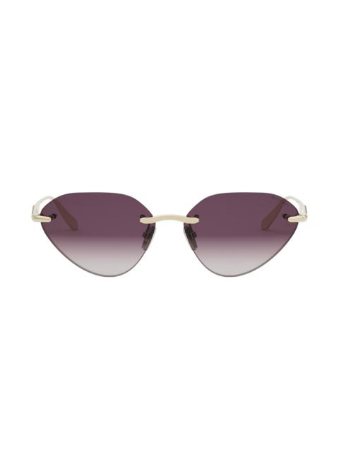 BVLGARI Women's Serpenti 59MM Cat-Eye Sunglasses - Gradient Violet Gold
