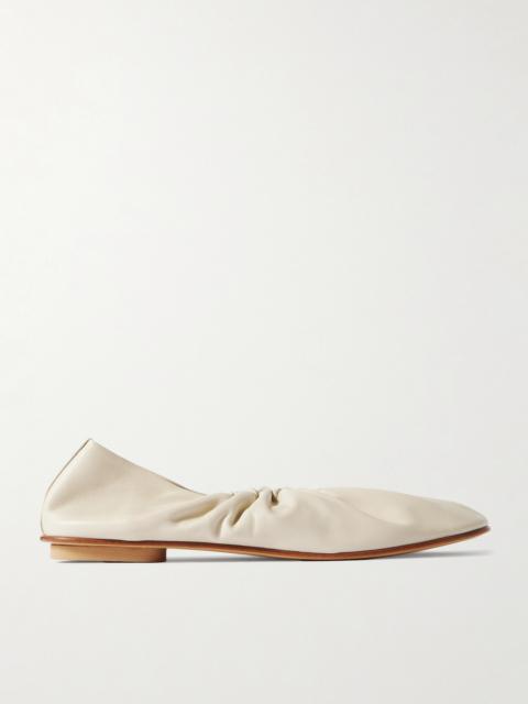 LE MONDE BÉRYL Mica Gathered Leather Ballet Flats