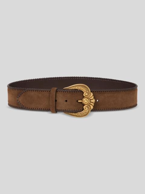 Etro SUEDE BELT WITH PAISLEY BUCKLE