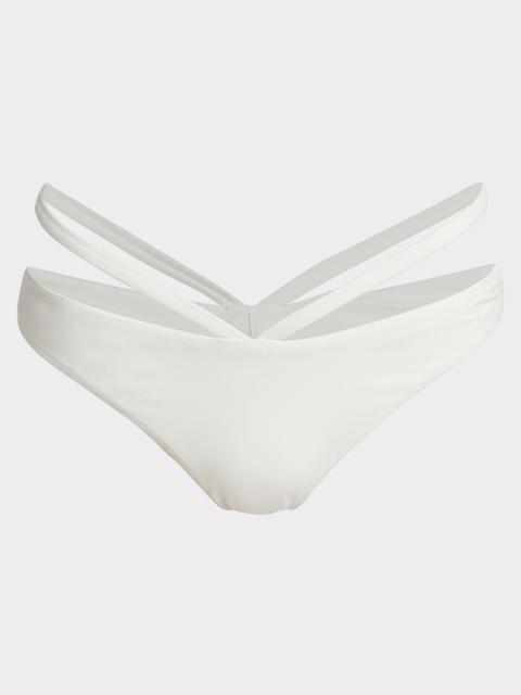 SIMKHAI Emmalynn Solid Strappy Bikini Bottoms