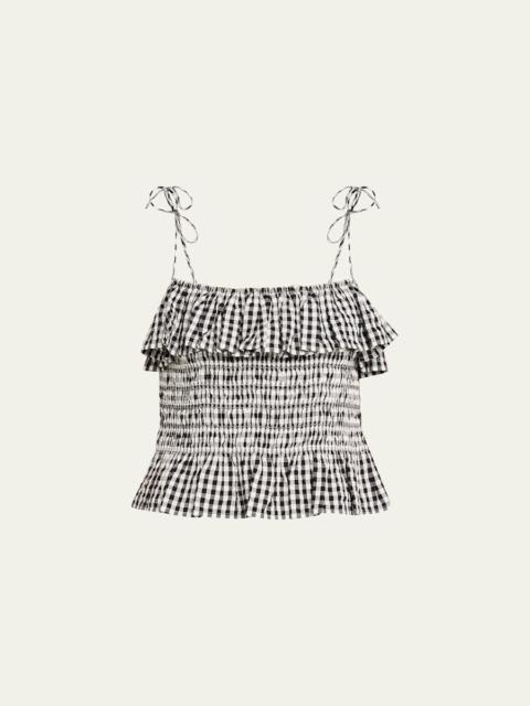 ALIX OF BOHEMIA Clara Gingham Seersucker Top