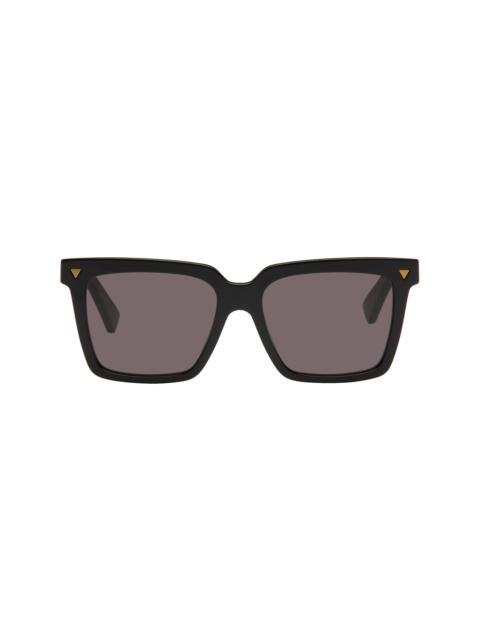 Bottega Veneta Black Soft Recycled Acetate Square Sunglasses