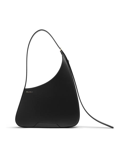 Santoni Black leather The Pluto Hobo shoulder bag