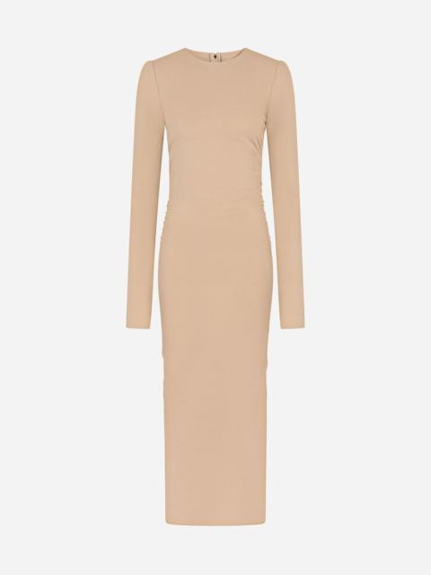 Dolce & Gabbana Jersey calf-length dress with draping