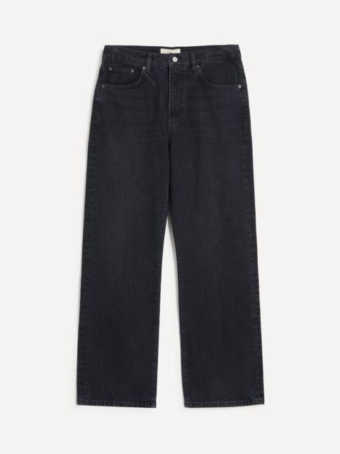 JEANERICA Vega Wide Straight-Leg Jeans in Blue Black