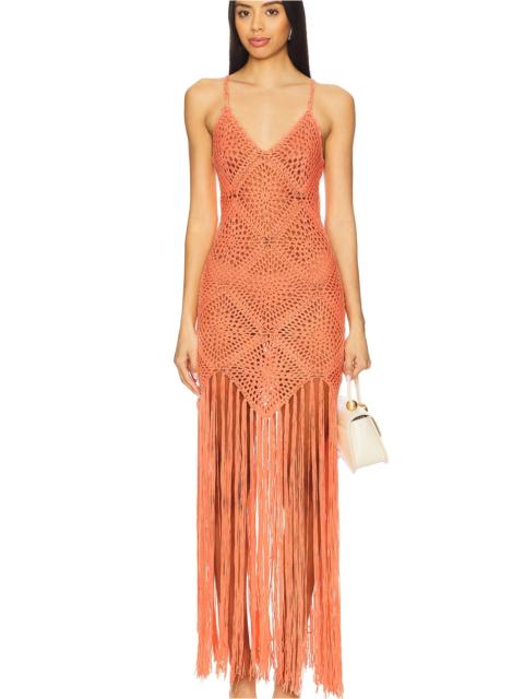 Line & Dot Wandering Crochet Dress