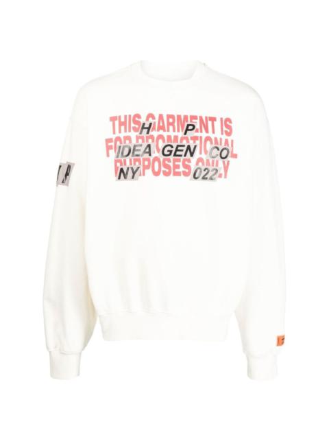 slogan-print long-sleeved sweater
