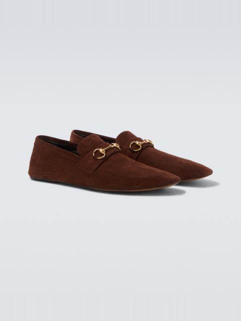 GUCCI Ragazzo Horsebit suede loafers