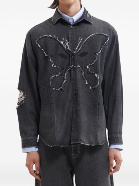 Perks and Mini Moments In Love distressed overshirt