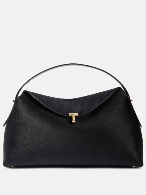Totême T-Lock calf hair tote bag
